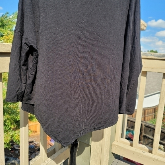 HELMUT LANG Bateau Neckline Long Sleeve Top in Black, sz Small - Picture 10 of 14